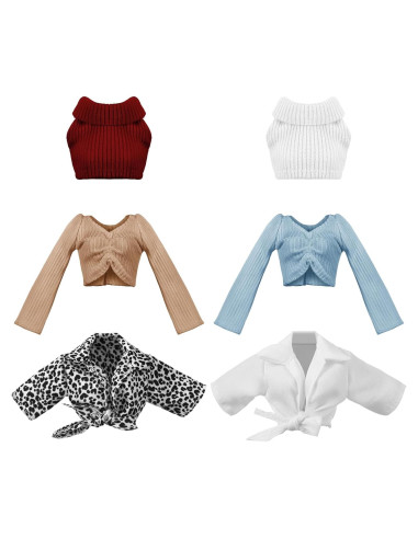 Conjunto Ropa de Muñeca Bencailor 6 Piezas 30 cm Estilo Retro