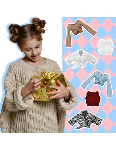 Conjunto Ropa de Muñeca Bencailor 6 Piezas 30 cm Estilo Retro