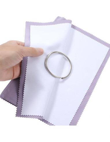 Paño Limpiador de Joyería Aeaocvo 30.5 x 25 cm Microfibra