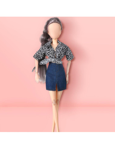 Conjunto Ropa de Muñeca Bencailor 6 Piezas 30 cm Estilo Retro
