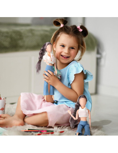 Conjunto Ropa de Muñeca Bencailor 6 Piezas 30 cm Estilo Retro