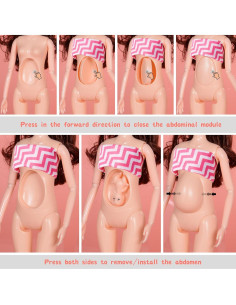 Paquete de 3 muñecas embarazadas Dollbie 29 cm intercambiables 2