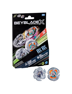 Beyblade X Paquete Doble Gill Shark 4-70O y Pearl Tiger 3-60U