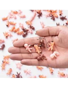 180 Mini Bebés de Plástico JUXINDA 2.54 cm para Fiestas 2