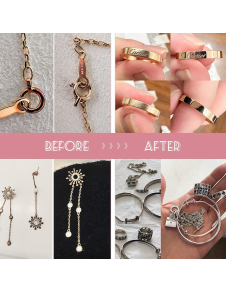 Paños de Limpieza de Joyería Yuntop 50 Piezas 8x8 cm Rosa