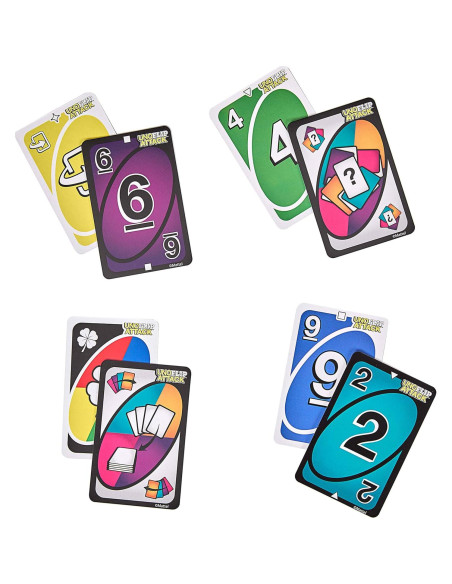 Juego de Cartas Mattel UNO Flip Attack para 2-10 Jugadores