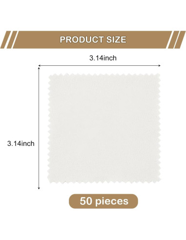 Paño de Limpieza de Joyería de Plata 50PCS Puppysew
