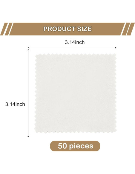 Paño de Limpieza de Joyería de Plata 50PCS Puppysew