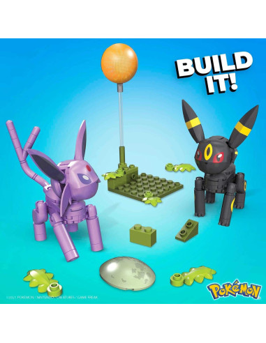 Juguete de Construcción MEGA Pokémon Umbreon y Espeon 122 Piezas