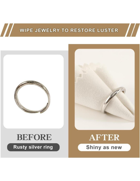 Paño de Limpieza de Joyería de Plata 50PCS Puppysew