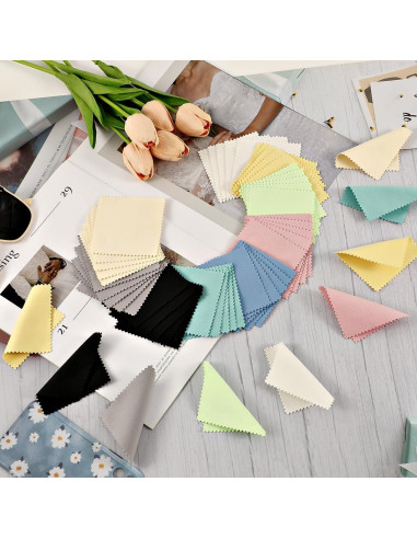 Paño de Limpieza de Joyería de Plata 50PCS Puppysew