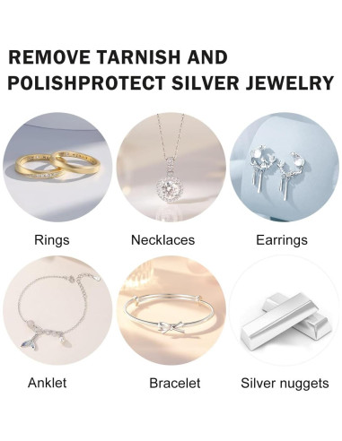 Paño de Limpieza de Joyería de Plata 50PCS Puppysew