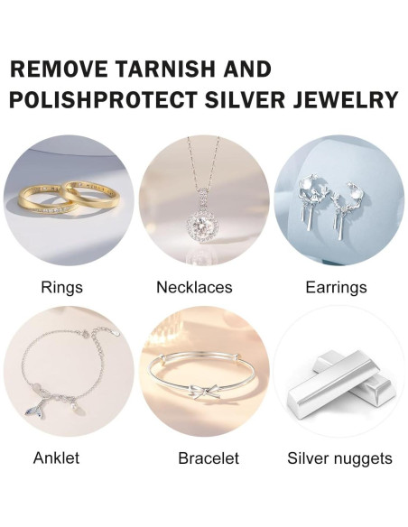 Paño de Limpieza de Joyería de Plata 50PCS Puppysew