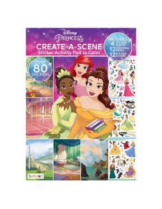 Cuaderno de Actividades Disney Princess con 80 Stickers