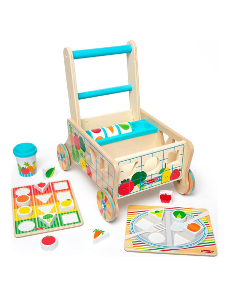 Carrito de Compras de Madera Melissa & Doug - Juguete Educativo 39.4x27.3x38 cm