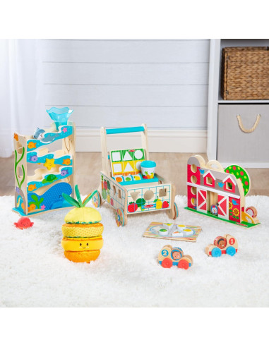 Carrito de Compras de Madera Melissa & Doug - Juguete Educativo 39.4x27.3x38 cm