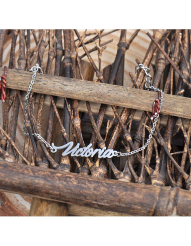 Collar HUAN XUN Te Quiero Mamá 40.6 cm Acero Inoxidable