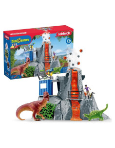 Campamento Base Volcánico Schleich con Dinosaurios y LED