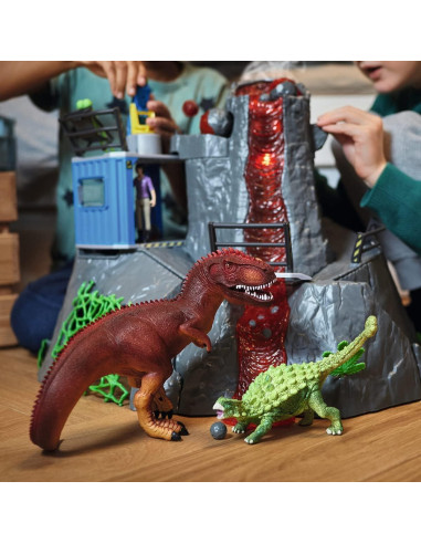 Campamento Base Volcánico Schleich con Dinosaurios y LED