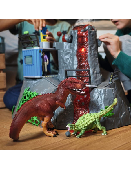 Campamento Base Volcánico Schleich con Dinosaurios y LED