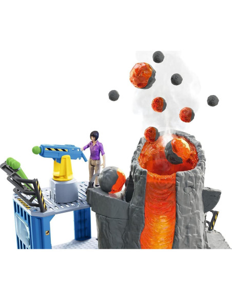 Campamento Base Volcánico Schleich con Dinosaurios y LED