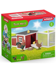 Coop de Gallos Schleich 42421 Juguete Educativo 8 Piezas 2