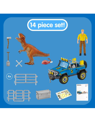 Camión de Juguete Schleich con Dinosaurios 15 Piezas 4-12 Años