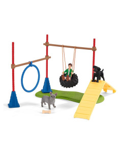 Schleich Set de Granja Entrenamiento Cachorros 14 Piezas