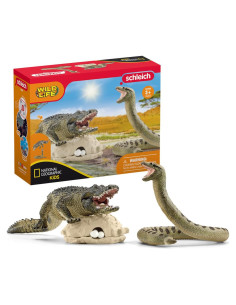 Juego de Animales de Pantano Schleich 4 Piezas - Cocodrilo