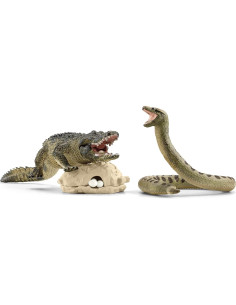Juego de Animales de Pantano Schleich 4 Piezas - Cocodrilo 2