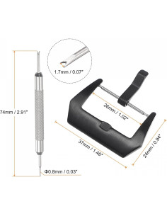 Conjunto de Hebillas de Correa de Reloj uxcell 26mm Acero Inoxidable 2