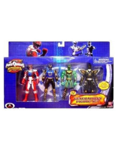 Power Rangers Paquete 4 Figuras Bandai Overdrive y Fuerza Mística