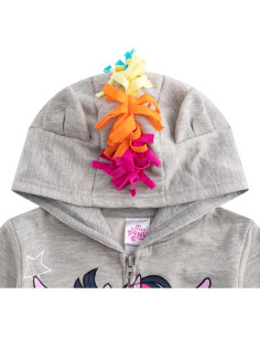 Sudadera Mi Pequeño Pony Gris con Cremallera Niñas 2T a 6X 2