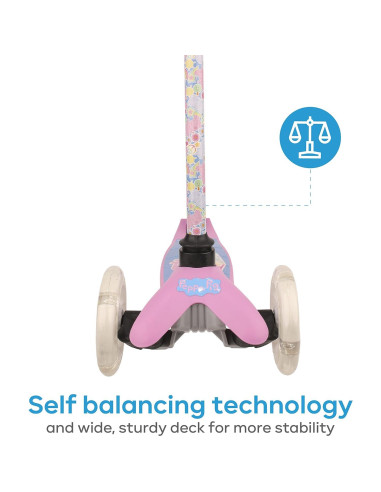Scooter Voyager Peppa Pig 3 Ruedas Iluminadas 65 cm
