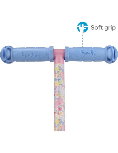 Scooter Voyager Peppa Pig 3 Ruedas Iluminadas 65 cm