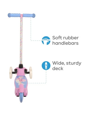 Scooter Voyager Peppa Pig 3 Ruedas Iluminadas 65 cm