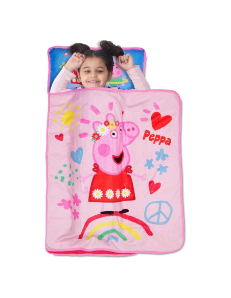 Colchoneta para Niños Peppa Pig 116.8x53.3 cm con Almohada y Manta