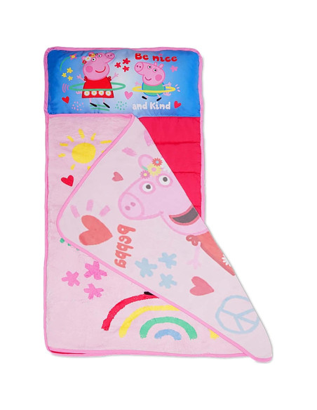 Colchoneta para Niños Peppa Pig 116.8x53.3 cm con Almohada y Manta