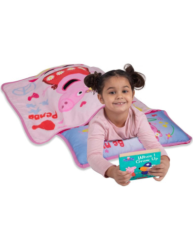 Colchoneta para Niños Peppa Pig 116.8x53.3 cm con Almohada y Manta