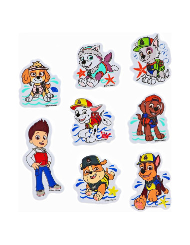 Set de 8 Adherencias de Baño PAW Patrol - Juguetes Divertidos