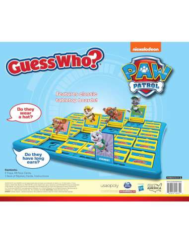 Adivina Quién? Juego de Mesa PAW Patrol - 2 Jugadores 6+