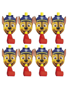 Sopladores de Fiesta Paw Patrol Únicos - Paquete de 8