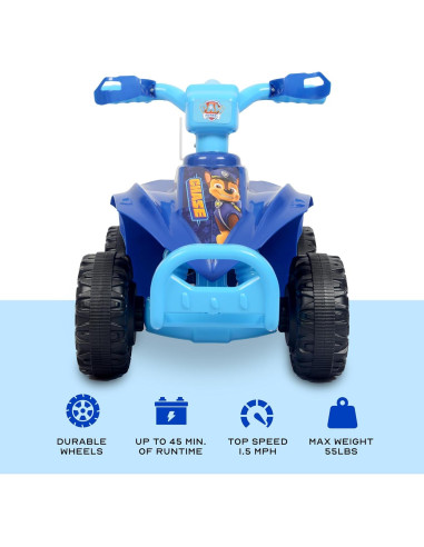 Cuatrimoto Paw Patrol Chase 6V para Niños - Juguete Seguro