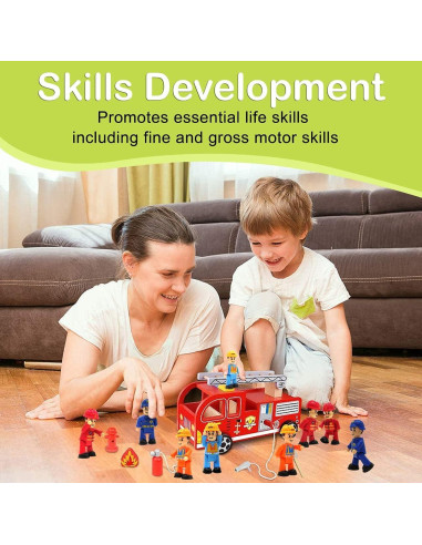 FUNERICA Conjunto de 8 Figuras Flexibles para Niños - Bomberos y Policías