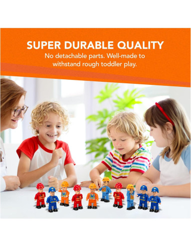 FUNERICA Conjunto de 8 Figuras Flexibles para Niños - Bomberos y Policías