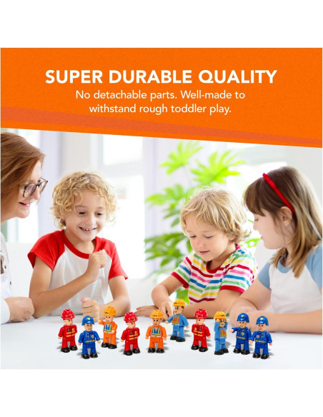 FUNERICA Conjunto de 8 Figuras Flexibles para Niños - Bomberos y Policías