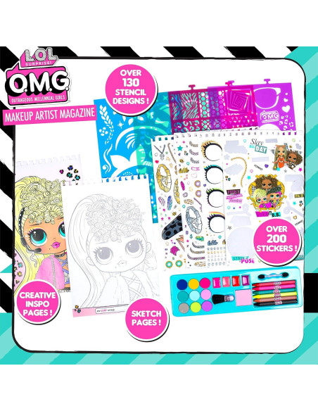 Kit de Manualidades de Maquillaje L.O.L. OMG - 130 Diseños