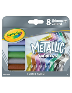 Marcadores Metálicos Crayola 8 Colores Brillantes