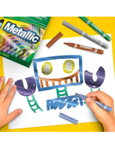 Marcadores Metálicos Crayola 8 Colores Brillantes 2