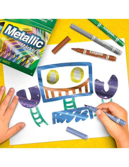 Marcadores Metálicos Crayola 8 Colores Brillantes